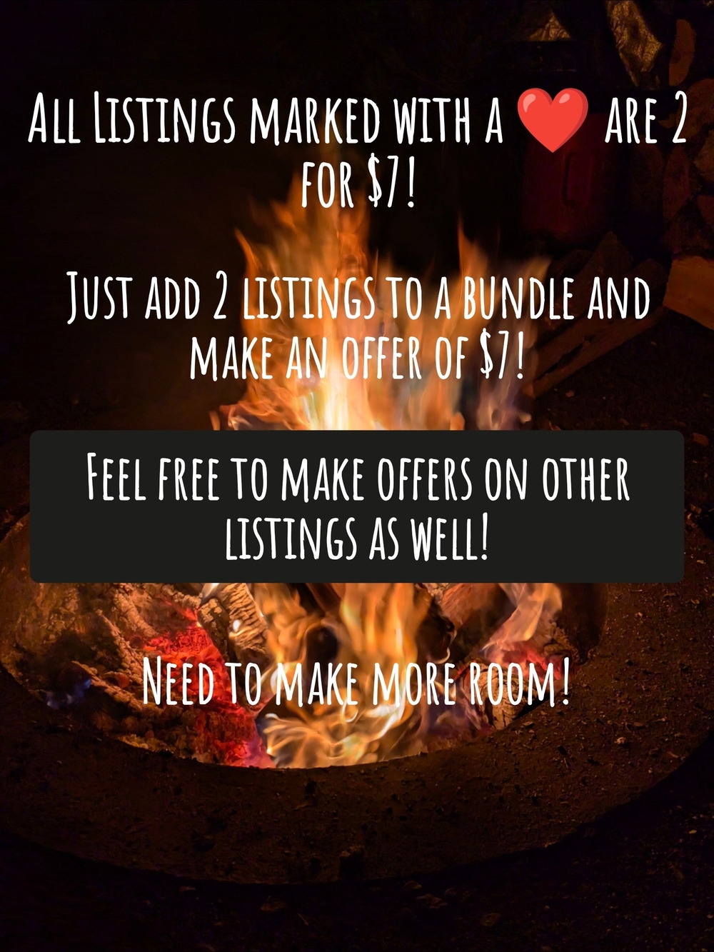 ALL LISTINGS MARKED WITH A ❤️ ARE 2 FOR $7!
